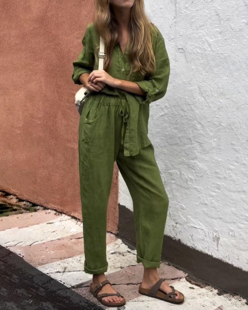 Completo Casual in Cotone e Lino