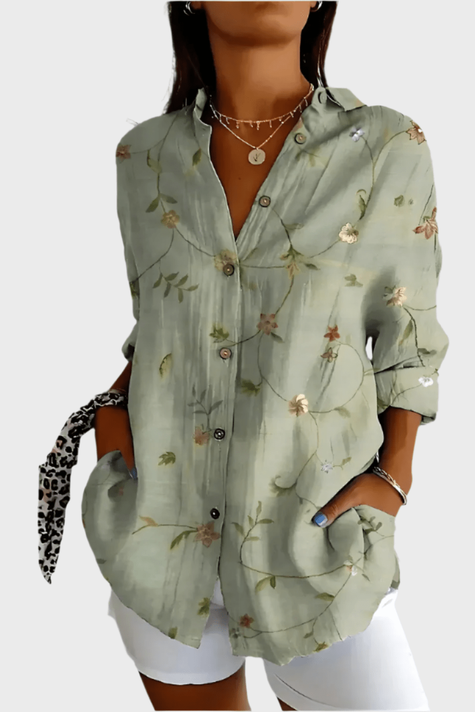 Camicia floreale in cotone