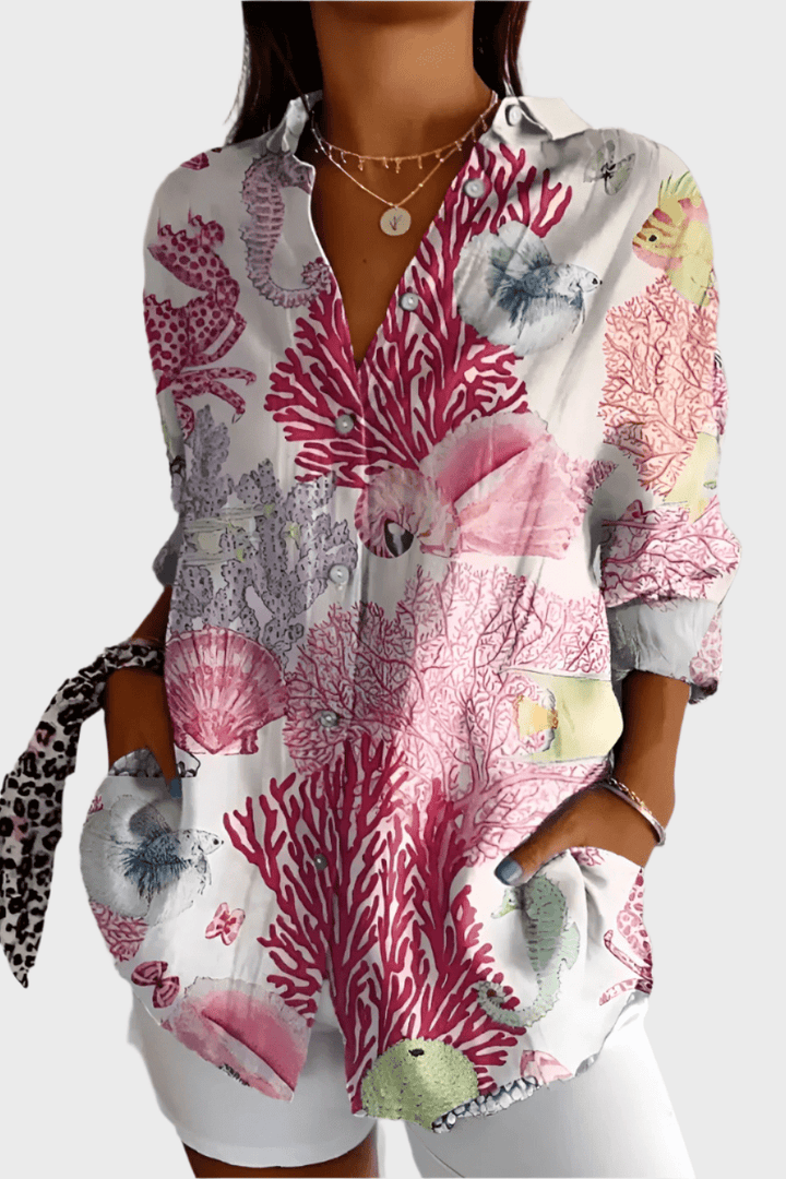 Camicia floreale in cotone