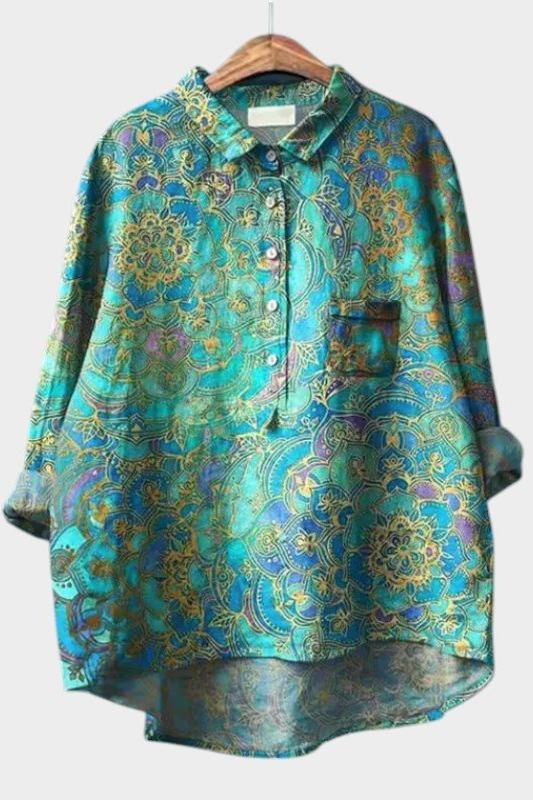 Ivonne | Elegante blusa floreale premium per l&