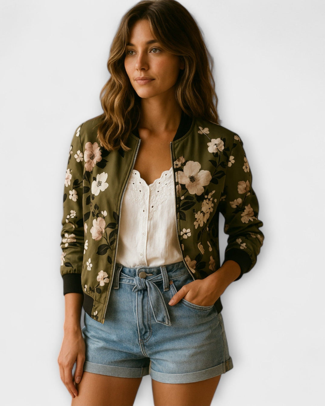 Kaélīn – Giacca bomber floreale