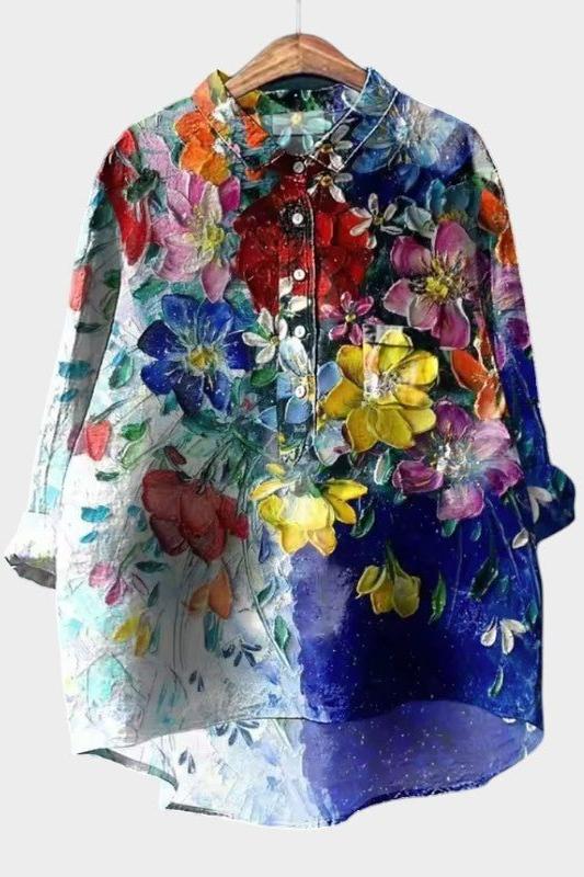 Lena | Collo tunica floreale premium elegante