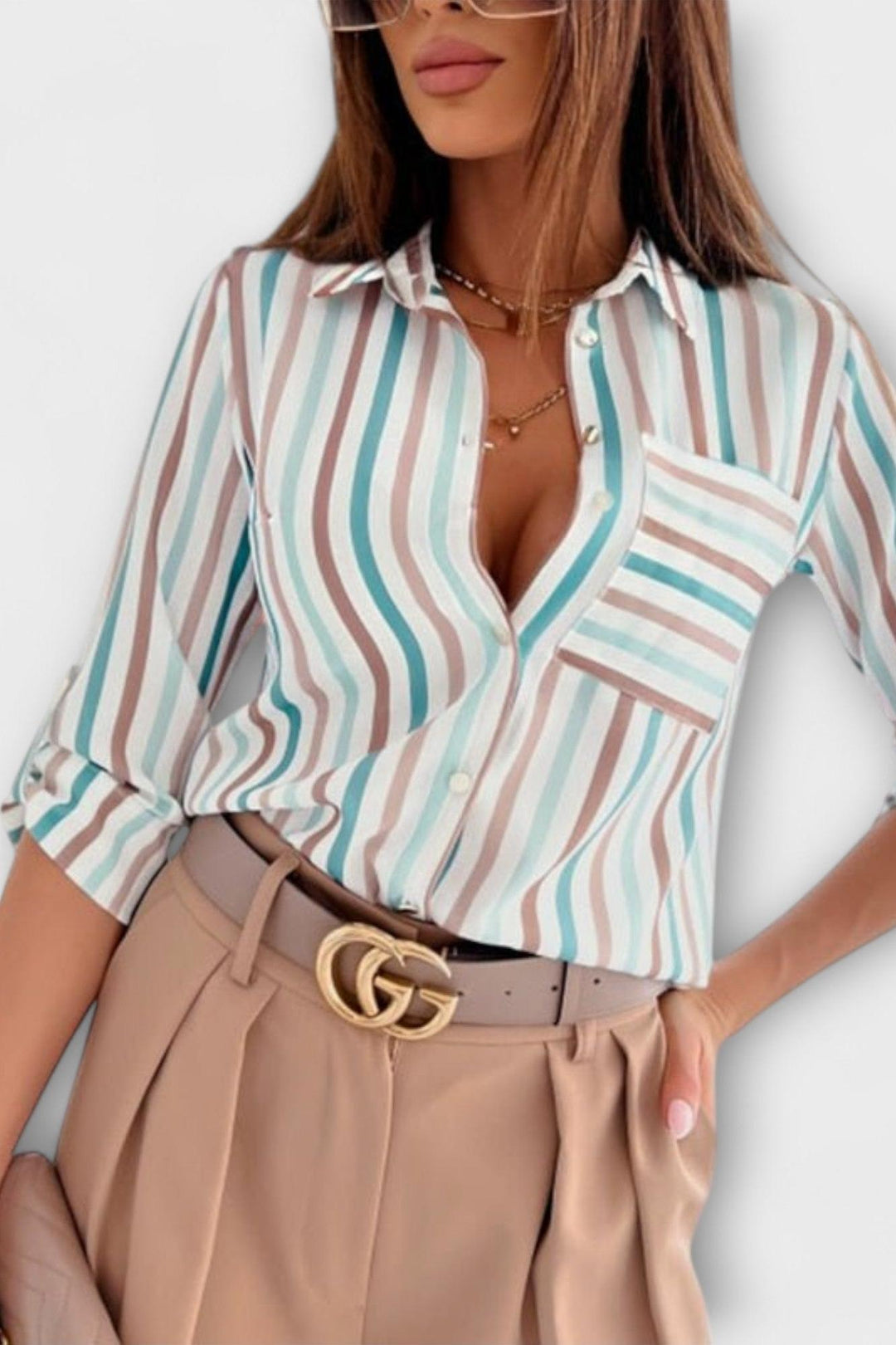 Maria - Blusa con colletto classico