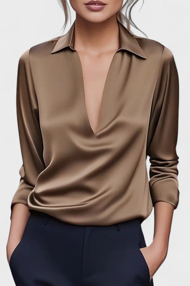 Nádia - Blusa Premium con scollo a V