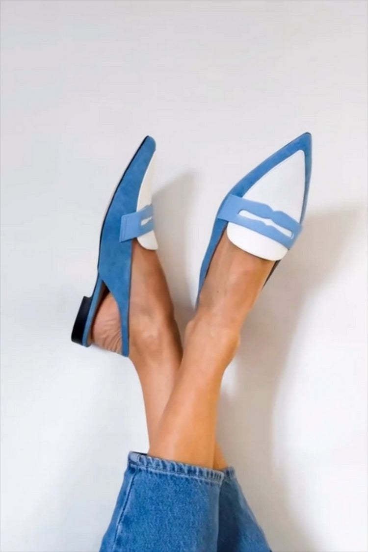 SLINGBACK BI-COLORE A PUNTA