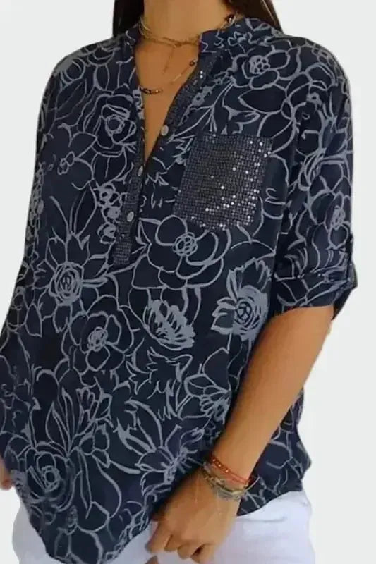 T-shirt con motivo floreale