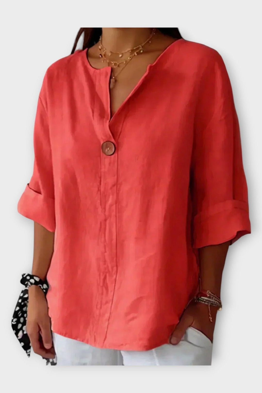 Camicia da Allenamento a Bottone V-collo