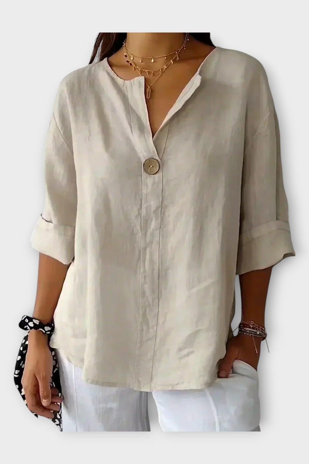 Camicia da Allenamento a Bottone V-collo