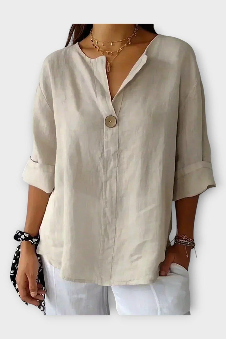Camicia da Allenamento a Bottone V-collo