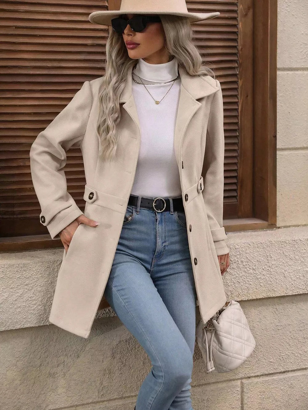 Veronika – Cappotto urbano premium con bottoni
