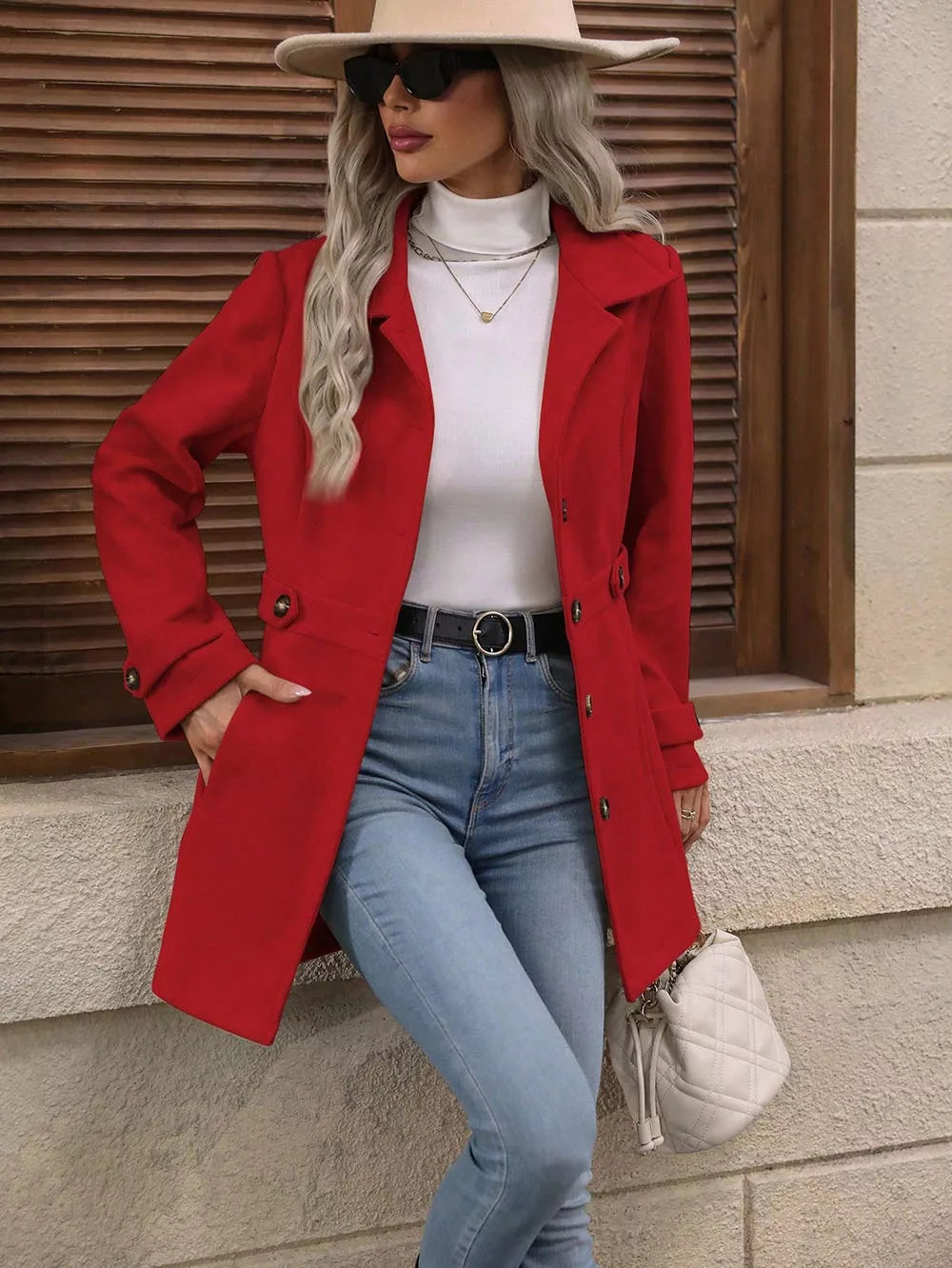 Veronika – Cappotto urbano premium con bottoni